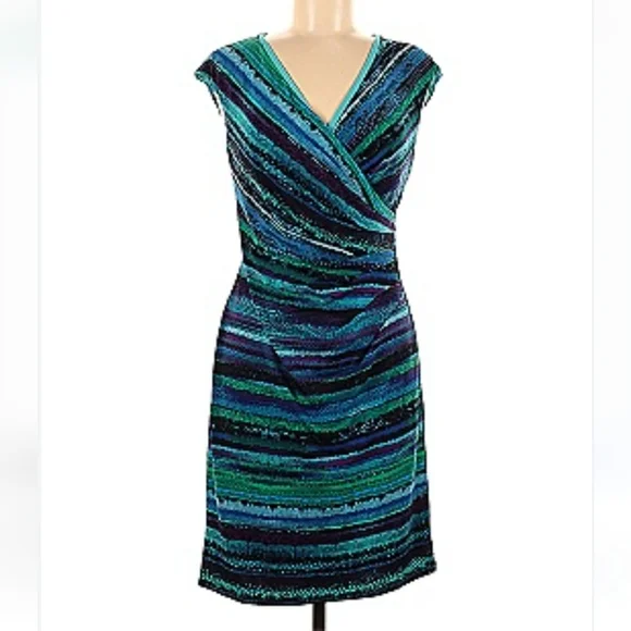 evan picone green dress Evan-Picone Womens Dress Size 6 Green Sleeveless Party Cocktail Stretch  Empire